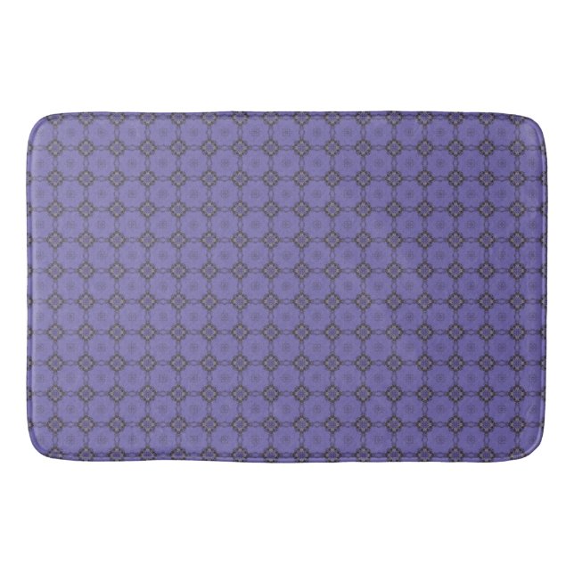 Lila Diamond Square Mönster Badrumsmatta (Framsidan)