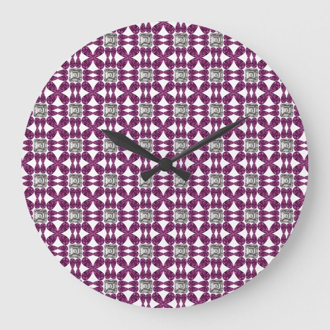 Lila Diamond Stor Klocka (Framsida)