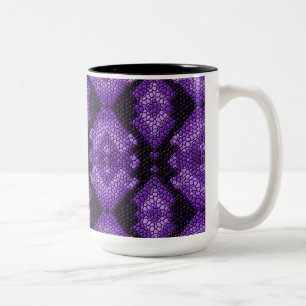 Lila Diamonds Mosaic Tiles Mönster Mugg