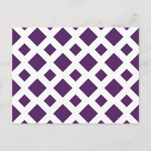 Lila Diamonds on White Vykort