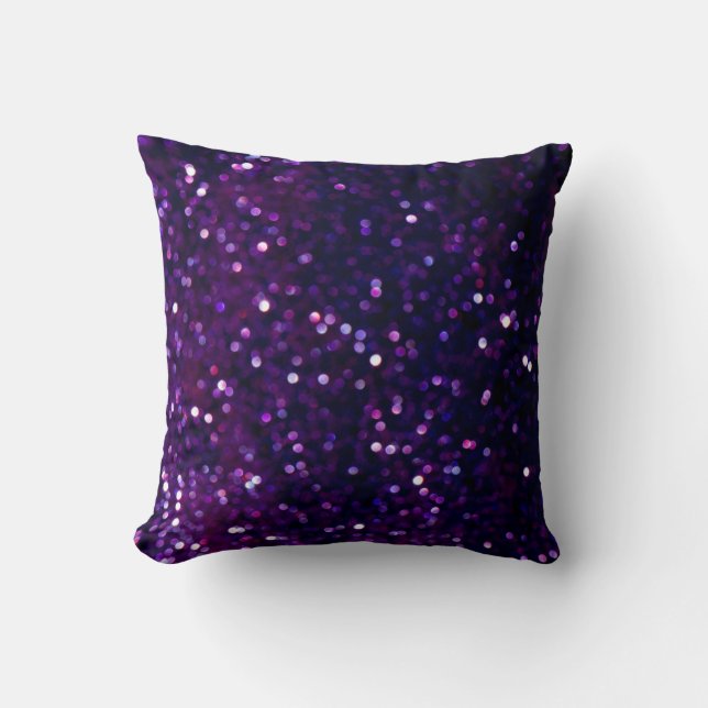 Lila Dimma: Glitter Ljus Kudde (Framsida)