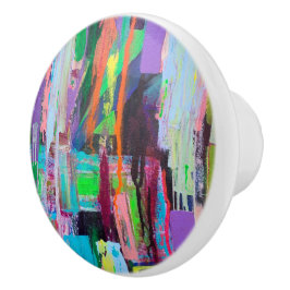 Lila Dimma keramisk pull Knopp