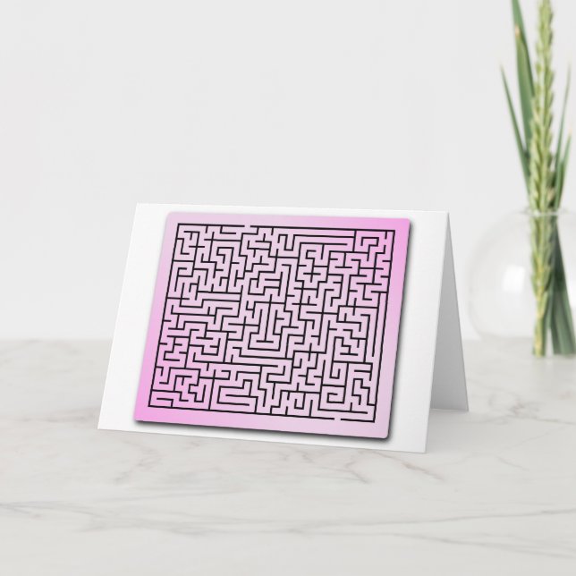 Lila Dimma Maze Helgkort (Framsida)