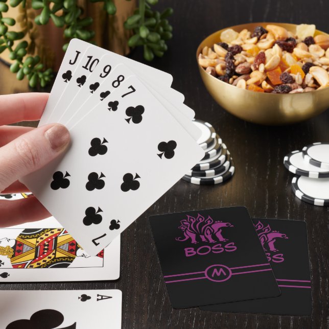 Lila Dino Stegosaurus Spiked Dinosaur Casinokort (På plats)