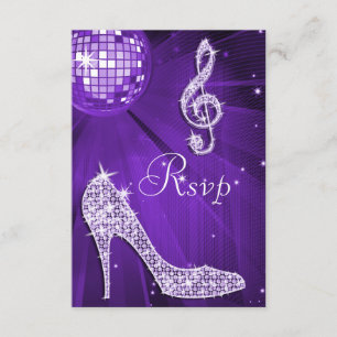 Lila Disco Boll Gnistra Heels OSA Kort