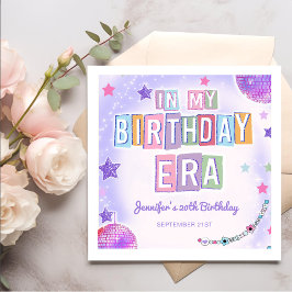 Lila Disco Boll i min födelsedagstid Pappersservett