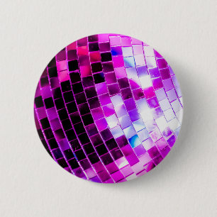Lila Disco Boll Knapp