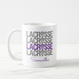 Lila Distress Lacrosse Ord Kaffemugg