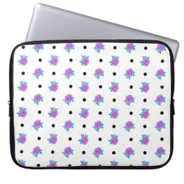 Lila Ditsy Ro Laptop sleeve