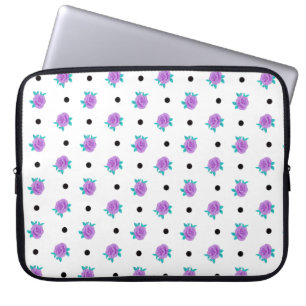 Lila Ditsy Ro Laptop sleeve