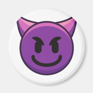 Lila Djävulen Emoji Magnet