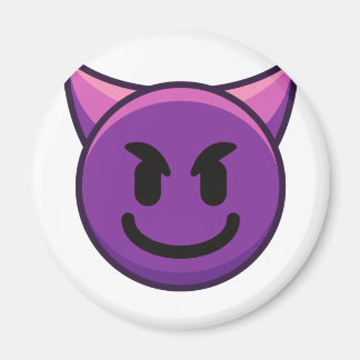 Lila Djävulen Emoji Magnet