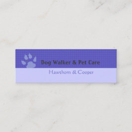 Lila Djurens Tassar Minimal Lila Mönster Mini Visitkort