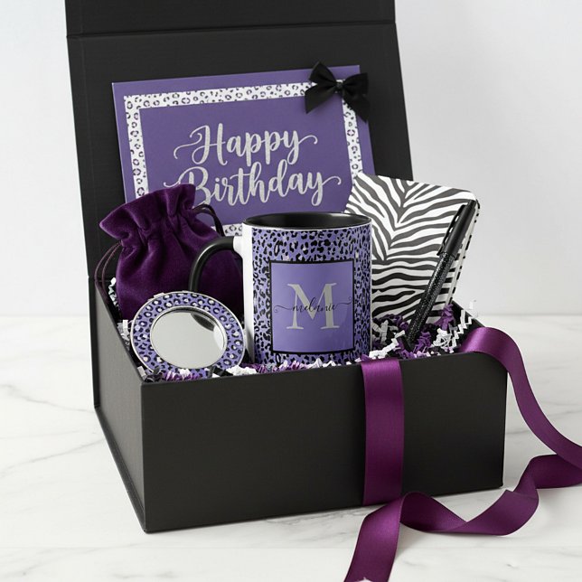 Lila djurtryck personlig mugg (Skapare uppladdad)