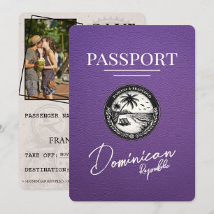 Lila Dominikanska republikens pass Spara datum Datumet