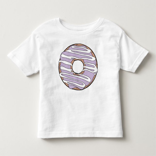Lila Donut, Doughnut, Icing, Frosting, Glaze T Shirt (Framsida)