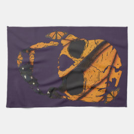 LILA DÖSKALLAR VINGAR i FJÄRILAR Kökshandduk