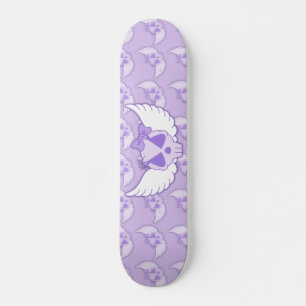 Lila Döskalle Med Vingar Skateboard Bräda 19,5 Cm