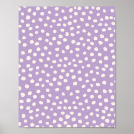 Lila Dots Animal Print Spots Poster