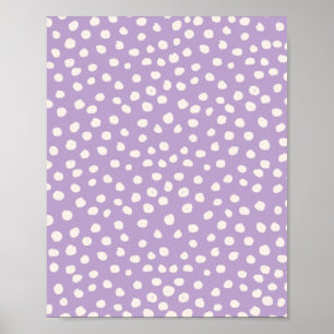 Lila Dots Animal Print Spots Poster
