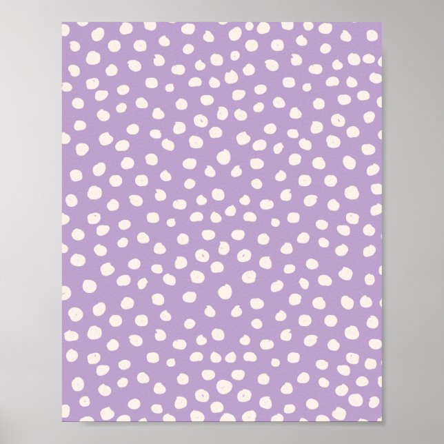 Lila Dots Animal Print Spots Poster (Framsidan)