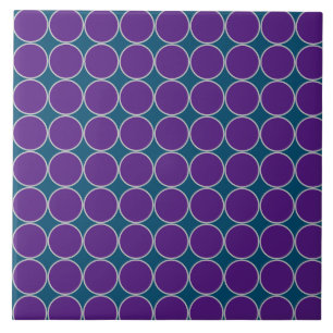Lila Dots on Indigo Tile Kakelplatta