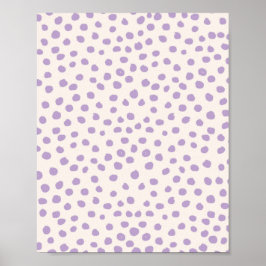 Lila Dots Preppy Modern Animal Print Spots Poster