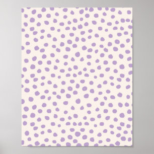 Lila Dots Preppy Modern Animal Print Spots Poster
