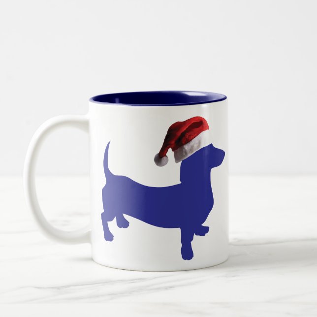Lila-Doxie---Och-Jultomte-Hatt Två-Tonad Mugg (Vänster)