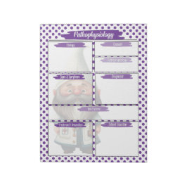 Lila Dr Gnome Nursing - Pathofysiologi Temp Anteckningsblock