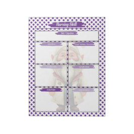 Lila Dr Gnome Nursing Student Skills Template Anteckningsblock