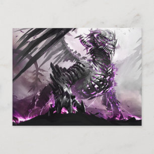 Lila Dragon 5 vykort Fantasy Art Hälsning