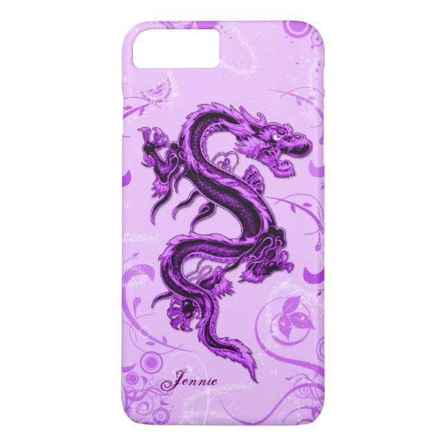 Lila Dragon Anpassningsbar iPhone 7 Plus Fodral Case-Mate iPhone Skal (Baksida)