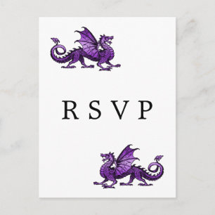 Lila Dragon Bröllop OSA vykort