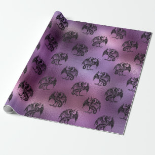 Lila Dragon Design Presentpapper