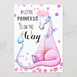 *~* Lila Dragon Flicka Shower-inbjudan Inbjudningar