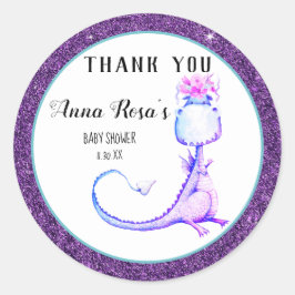 *~* Lila Dragon Flicka Shower Tack Runt Klistermärke