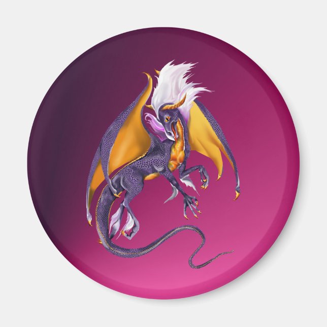 Lila Dragon Magnet (Framsidan)