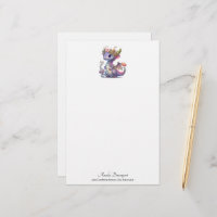 Lila Dragon med Elegant Krona
