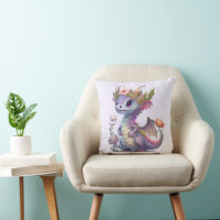 Lila Dragon med Elegant Krona