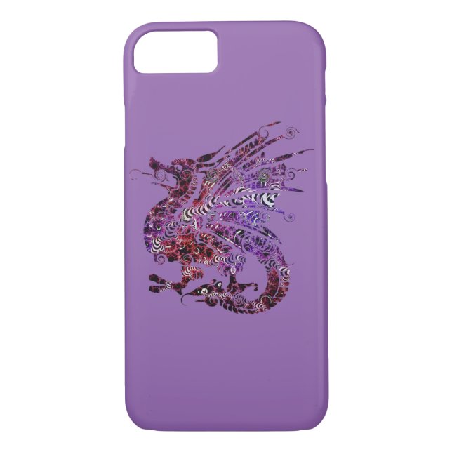 Lila Dragon Phone Case Case-Mate iPhone Skal (Baksida)