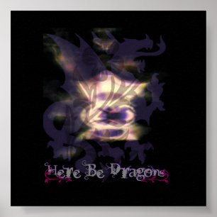 Lila Dragon Poster