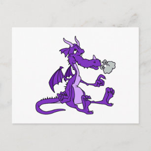 Lila Dragon Sitta Vykort