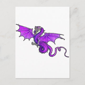 Lila Dragon Vykort