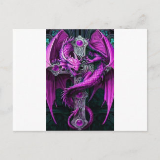 Lila Dragon Vykort