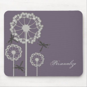 Lila Dragonflies Mousepad Musmatta