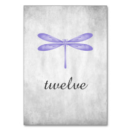Lila Dragonfly Bordsnummer Card