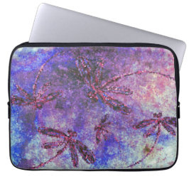Lila Dragonfly Dimma Laptop Fodral