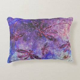 Lila Dragonfly Dimma Prydnadskudde