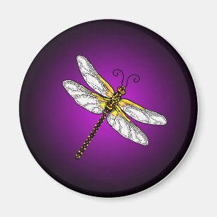 Lila Dragonfly Dragonflies Magnet